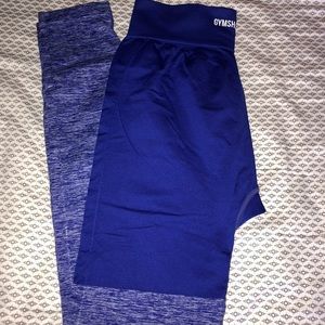 Gmyshark Two-Tone Seamless Leggings in Indigo